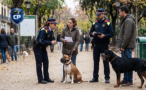 Actuació policial davant gosos potencialment perillosos
